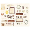 Prima - Spring Farmhouse Collection - Chipboard Stickers with Foil Accents