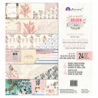 Prima - Golden Coast Collection - 12 x 12 Paper Pad with Foil Accents
