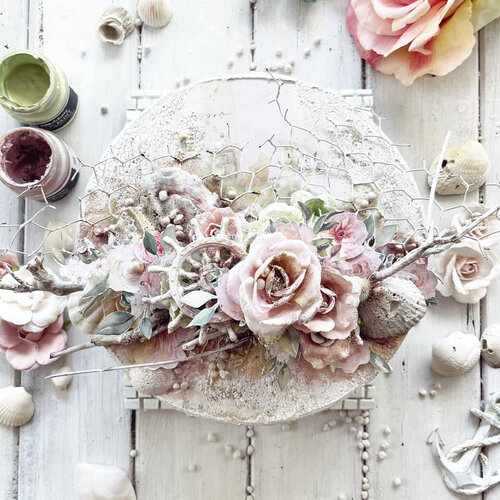 Prima - Golden Coast Collection - 12 x 12 Paper Pad with Foil Accents