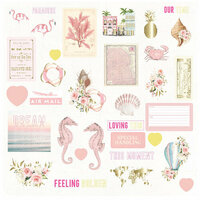 Prima - Golden Coast Collection - Ephemera with Foil Accents