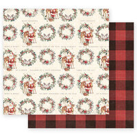 Prima - Christmas in the Country Collection - 12 x 12 Double Sided Paper - Most Wonderful Time of the Year with Foil Accents