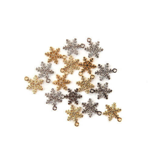 Prima - Christmas in the Country Collection - Snowflake Charms