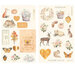 Prima - Autumn Sunset Collection - Chipboard Pieces with Foil Accents