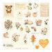 Prima - Autumn Sunset Collection - Ephemera with Foil Accents