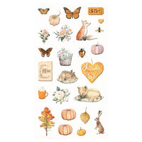 Prima - Autumn Sunset Collection - Puffy Stickers