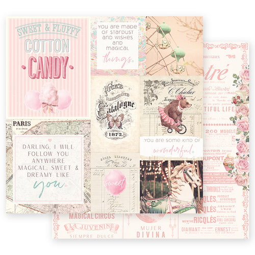 Prima - Dulce Collection - 12 x 12 Double Sided Paper - Some Kind Of Wonderful with Foil Accents