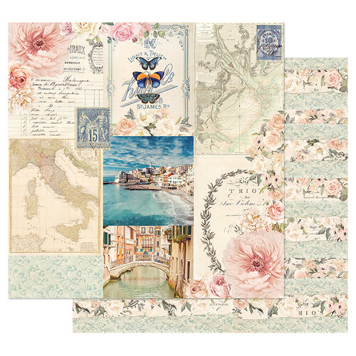 Prima - Capri Collection - 12 x 12 Double Sided Paper with Foil Accents - Marina Grande
