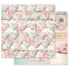 Prima - With Love Collection - 12 x 12 Double Sided Paper - Stitched Hearts