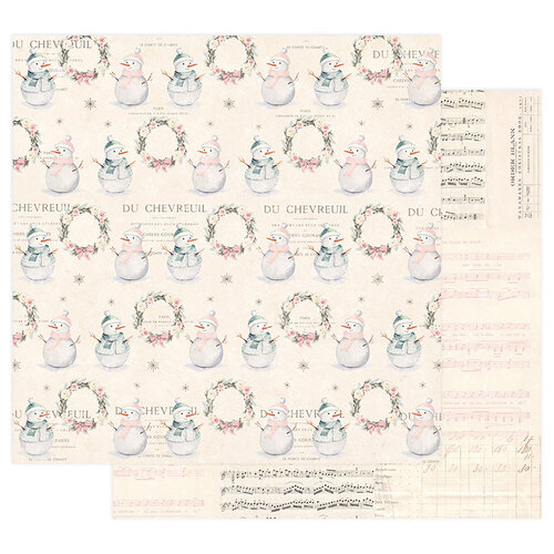 Prima - Sugar Cookie Christmas Collection - 12 x 12 Double Sided Paper with Foil Accents - Let