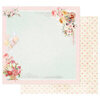 Prima - Magic Love Collection - 12 x 12 Double Sided Paper - On A Pink Cloud