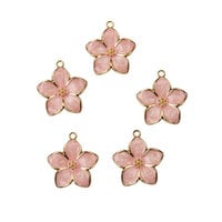 Prima - Peach Tea Collection - Metal Charms - Flower