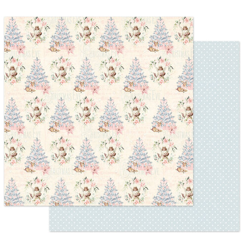 Prima - Christmas Sparkle Collection - 12 x 12 Double Sided Paper - Christmas Greetings