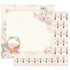 Prima - Christmas Sparkle Collection - 12 x 12 Double Sided Paper - Pink Peppermint