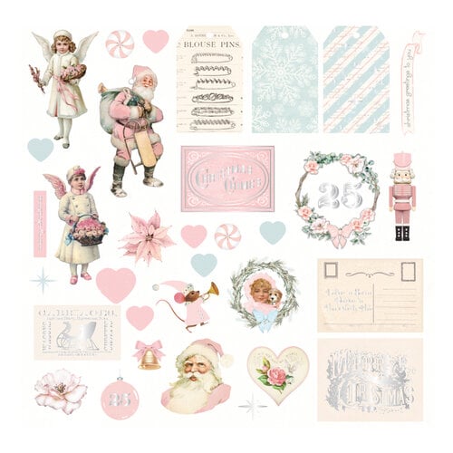 Prima - Christmas Sparkle Collection - Ephemera - Set 01