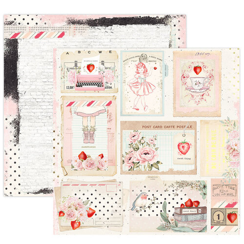Prima - Strawberry Milkshake Collection - 12 x 12 Double Sided Paper - Dulce