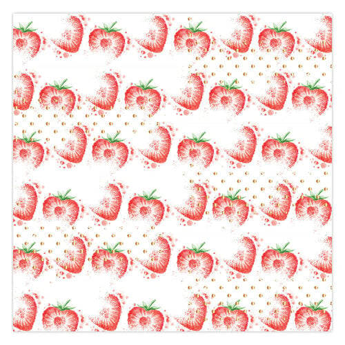 Prima - Strawberry Milkshake Collection - 12 x 12 Specialty Paper - Acetate