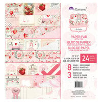 Prima - Strawberry Milkshake Collection - 12 x 12 Double Sided Paper -  Sweet Pink