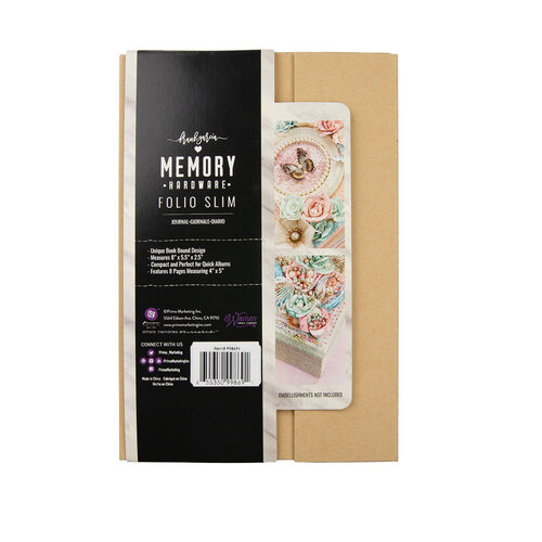 Prima - Memory Hardware Collection Chipboard Album - Magnetic Folio Slim