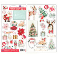 Prima - Candy Cane Lane Collection - Christmas - Chipboard Stickers