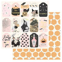 Prima - Luna Collection - Halloween - 12 x 12 Double Sided Paper - Pumpkin Spells