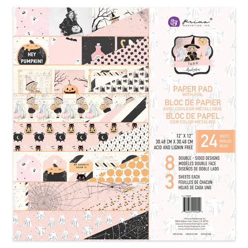 Prima - Luna Collection - Halloween - 12 x 12 Paper Pad