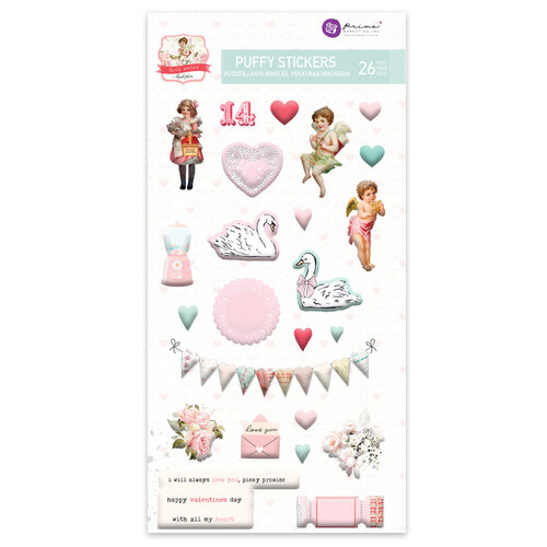 Prima - Love Notes Collection - Puffy Stickers