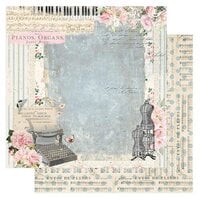 Prima - French Blue Collection - 12 x 12 Double Sided Paper - To My Love