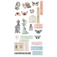 Prima - French Blue Collection - Puffy Stickers