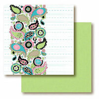 Paper Trunk - Jellybean Collection - 12 x 12 Double Sided Paper - Lemon Lime, CLEARANCE