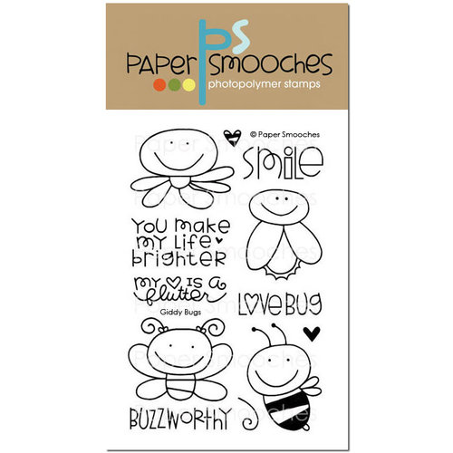 Paper Smooches - Clear Acrylic Stamps - Giddy Bugs