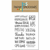 Paper Smooches - Clear Acrylic Stamps - Sentiment Sampler