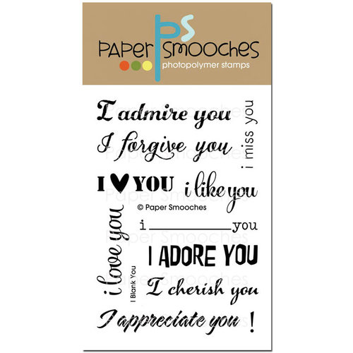 Paper Smooches - Clear Acrylic Stamps - I Blank You