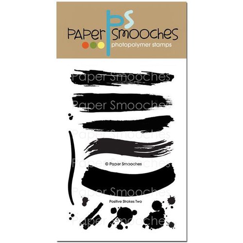 Paper Smooches - Clear Acrylic Stamps - Positive Strokes Two
