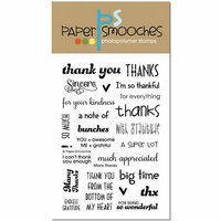Paper Smooches - Clear Acrylic Stamps - Many Thanks