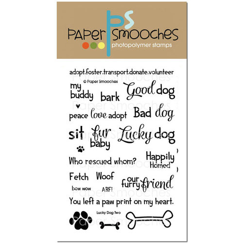 Paper Smooches - Clear Acrylic Stamps - Lucky Dog Two