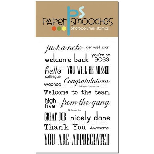Paper Smooches - Clear Acrylic Stamps - Noteworthy
