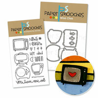 Paper Smooches - Die and Acrylic Stamp Set - Boob Tube - Vintage TV Bundle