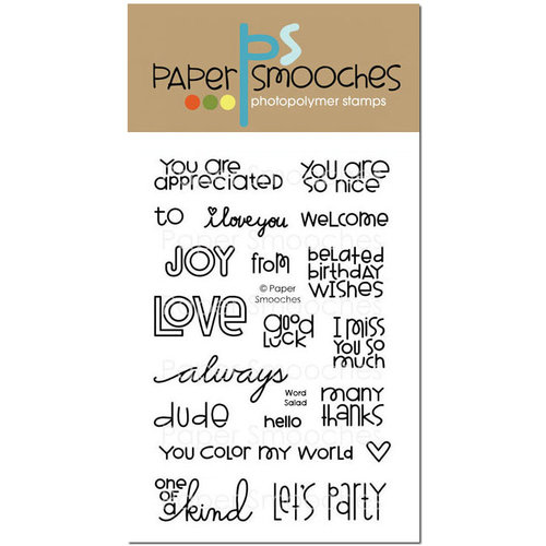 Paper Smooches - Clear Acrylic Stamps - Word Salad