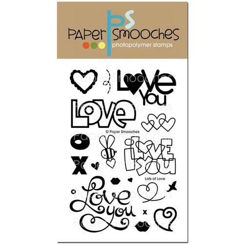 Paper Smooches - Clear Acrylic Stamps - Lots of Love