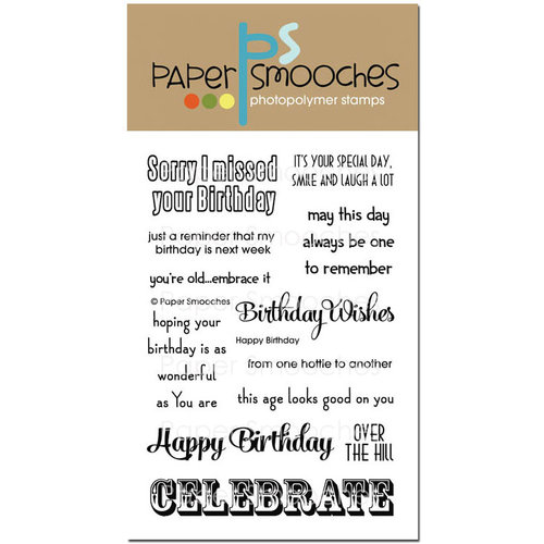 Paper Smooches - Clear Acrylic Stamps - Happy Birthday