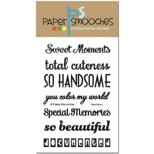 Paper Smooches - Clear Acrylic Stamps - Headliners