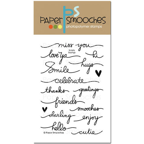 Paper Smooches - Clear Acrylic Stamps - Scripty Sayings