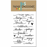 Paper Smooches - Clear Acrylic Stamps - Scripty Sayings