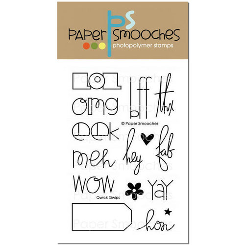 Paper Smooches - Clear Acrylic Stamps - Qwick Qwips