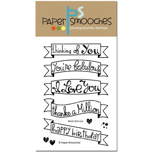 Paper Smooches - Clear Acrylic Stamps - Blissful Banners