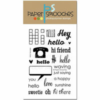 Paper Smooches - Clear Acrylic Stamps - Hello Sampler