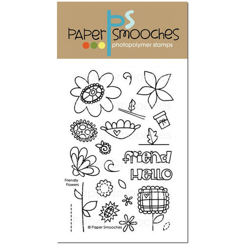 Paper Smooches - Clear Acrylic Stamps - Friendly Flowers