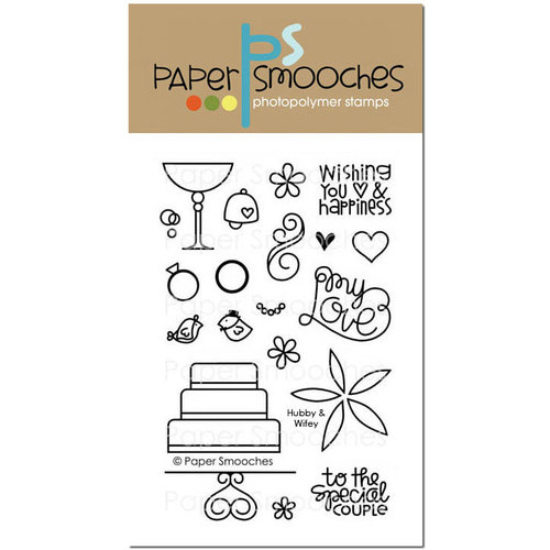 Paper Smooches - Clear Acrylic Stamps - Hubby And Wifey