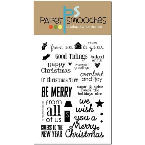Paper Smooches - Christmas - Clear Acrylic Stamps - Be Merry