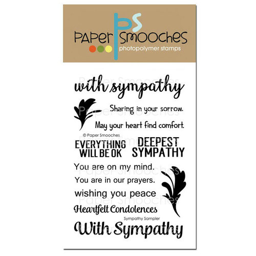 Paper Smooches - Clear Acrylic Stamps - Sympathy Sampler